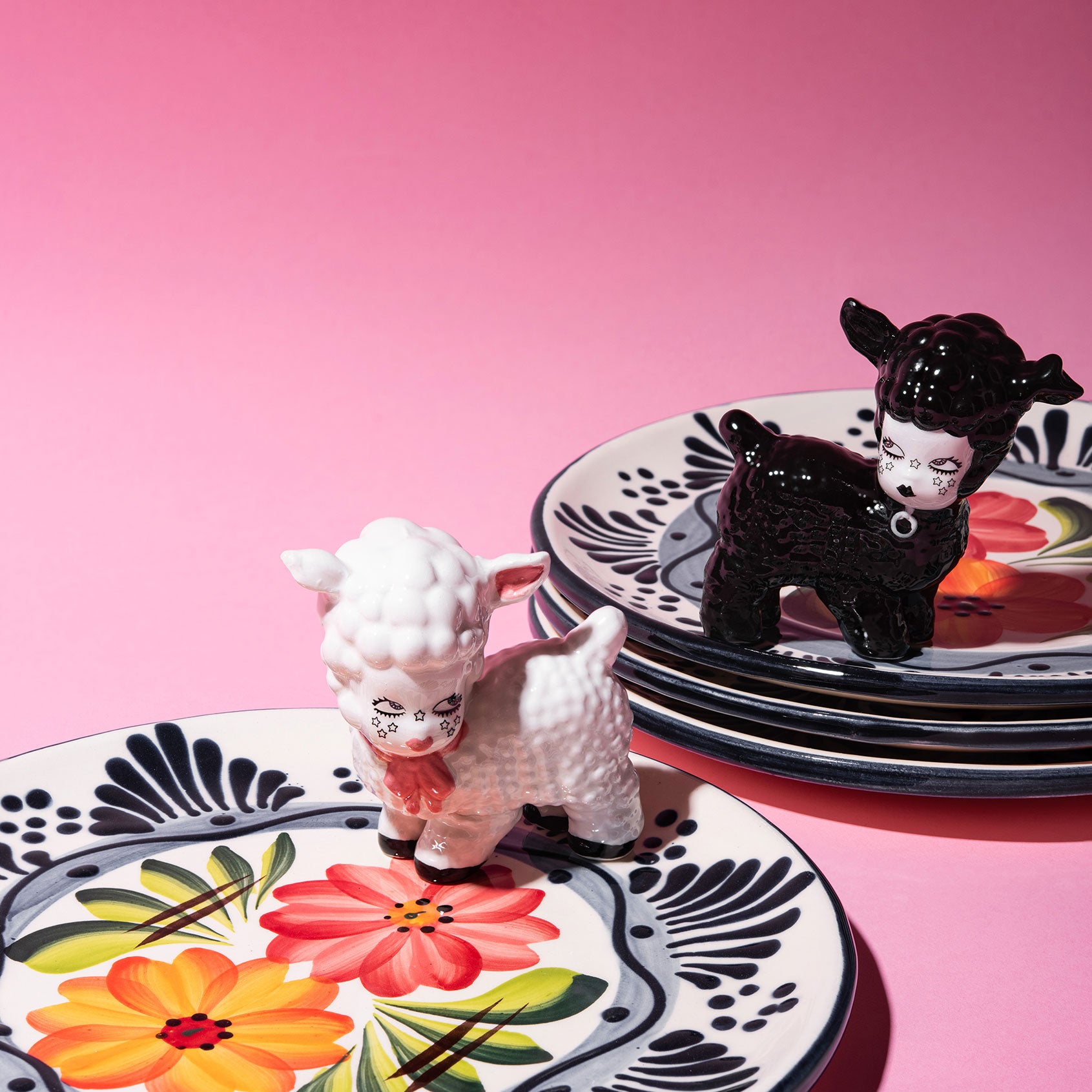 Little Lambs Ceramic Salt & Pepper Shakers